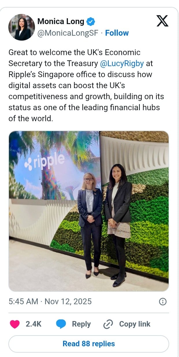 Ripple Meets UK Treasury Official — Is a New XRP Deal on the Horizon image 0