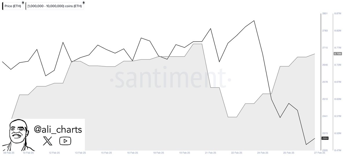 Whales Drive Ethereum Volatility Amid Large Accumulation and Sell-Off image 0
