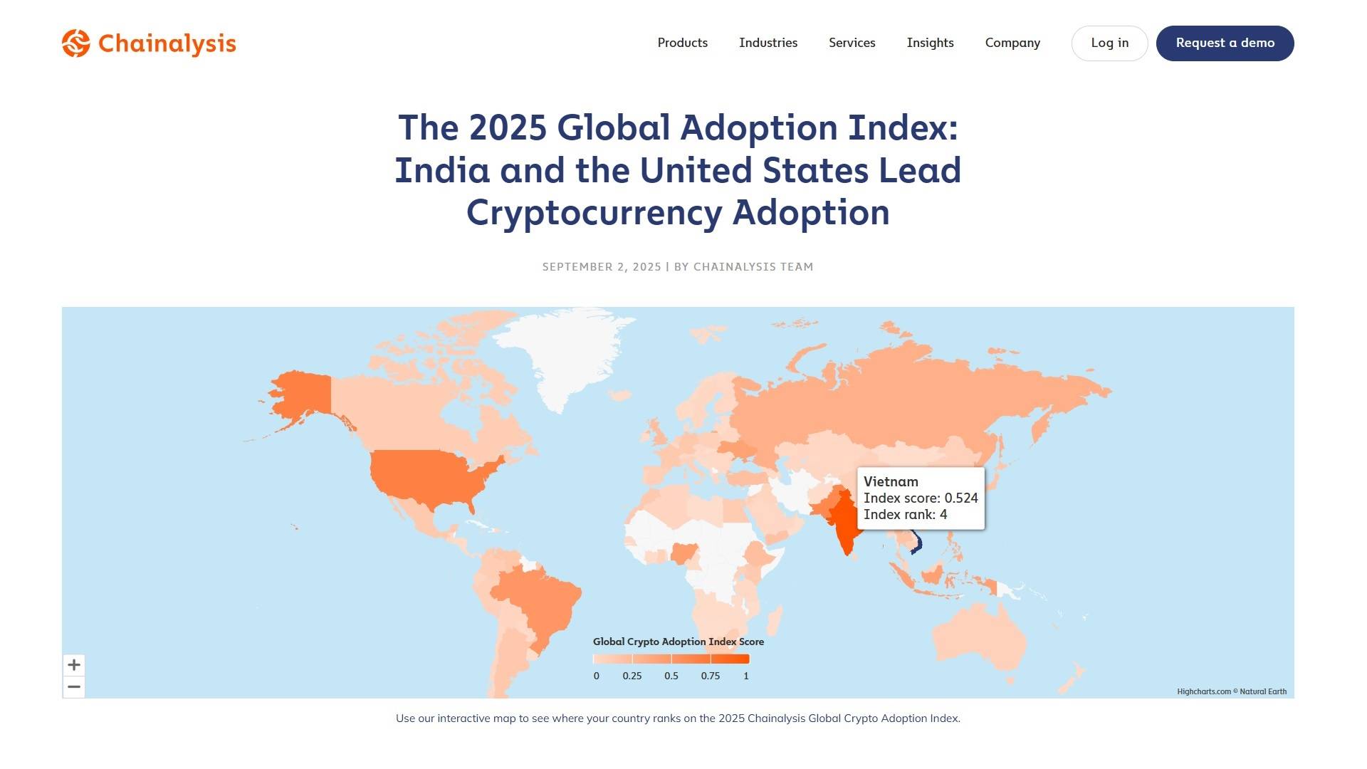Việt Nam giữ vững vị thế trong top 5 các quốc gia có tỷ lệ tiếp nhận crypto cao nhất thế giới image 0