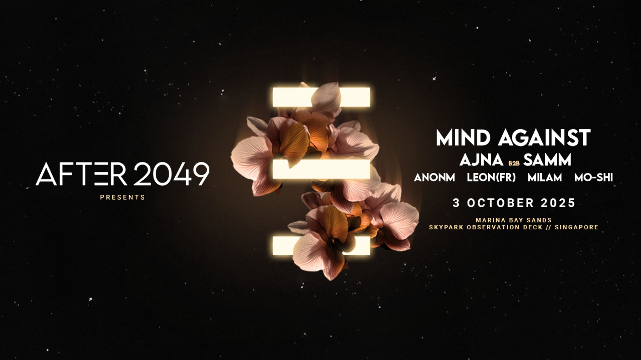 AFTER 2049 Reveals Headliners Mind Against and Ajna &amp; Samm for Singapore Grand Prix Weekend Kickoff 
