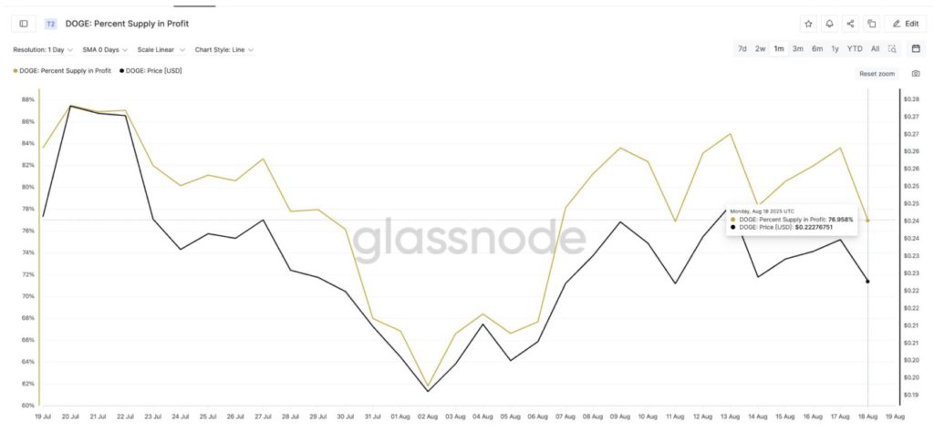 Harga Dogecoin Turun Hari Ini (20/8/25): Investor Mulai Angkat Kaki, DOGE Bisa Terjun Bebas 15%? image 2