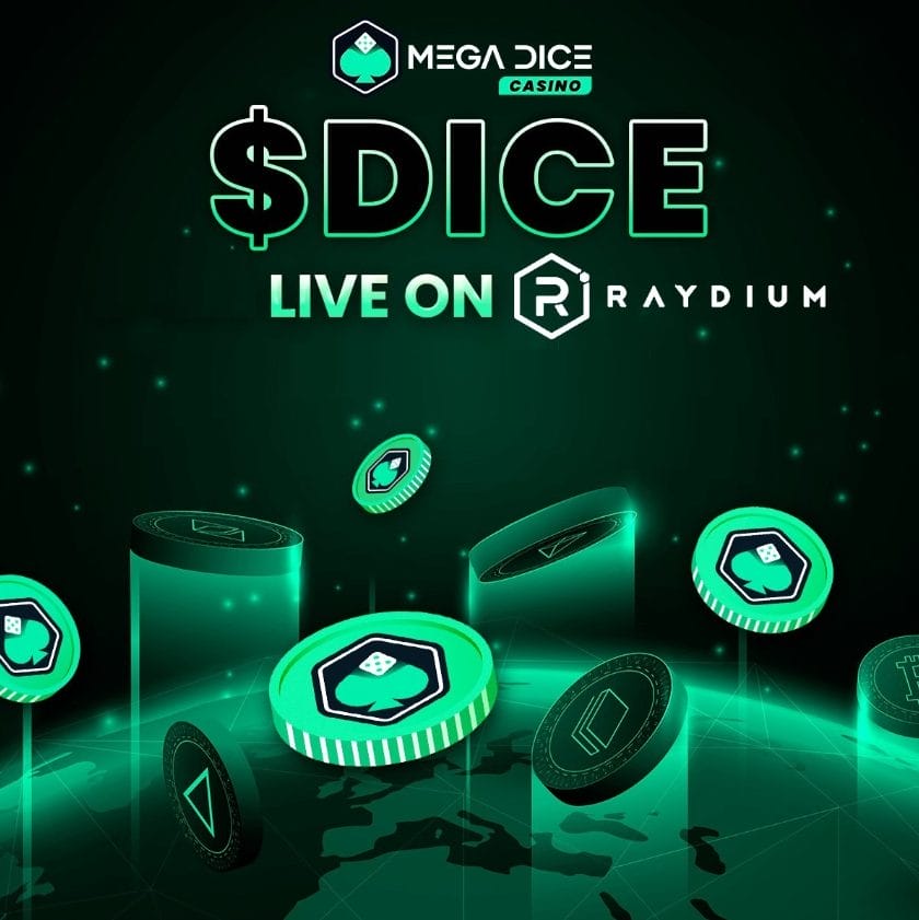 Mega Dice Debuts on Raydium, Burns 128M Tokens and Launches V2 Staking Platform image 0