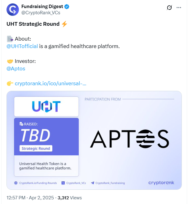 La Fondation Aptos alimente la blockchain dans le domaine de la santé avec le jeton Universal Health