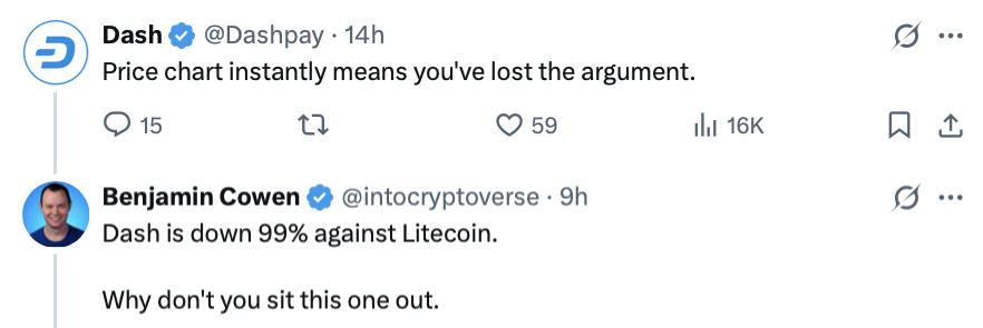 Litecoin Banter With Benjamin Cowen May Prompt Renewed Trader Interest Amid ETF Filing Activity image 1