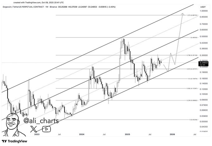 Цена Dogecoin: исторический тренд намекает на прорыв 250% DOGE image 1