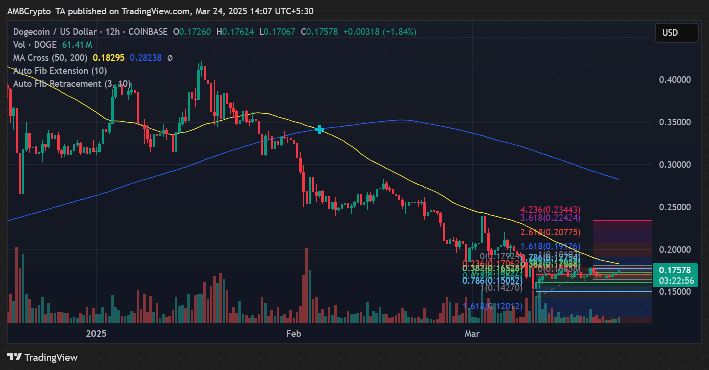 Dogecoin’s Long/Short Ratio Rises, Indicating Possible Bullish Momentum and Key Support at $0.17 image 2