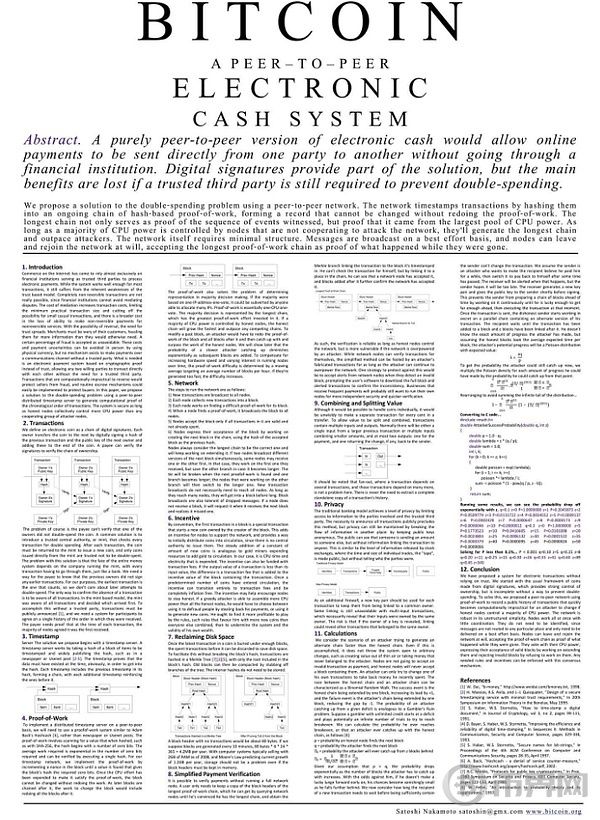 比特币（BTC）白皮书如何刺激金融界的经济变革 image 0