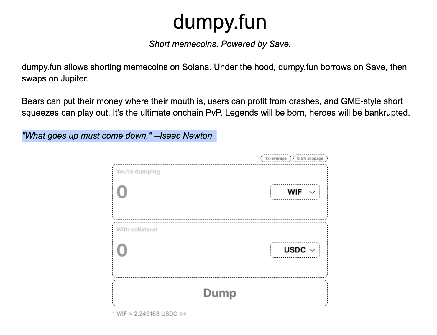 dumpy.fun: Shorting Meme coins, opening the era of reverse Meme image 2