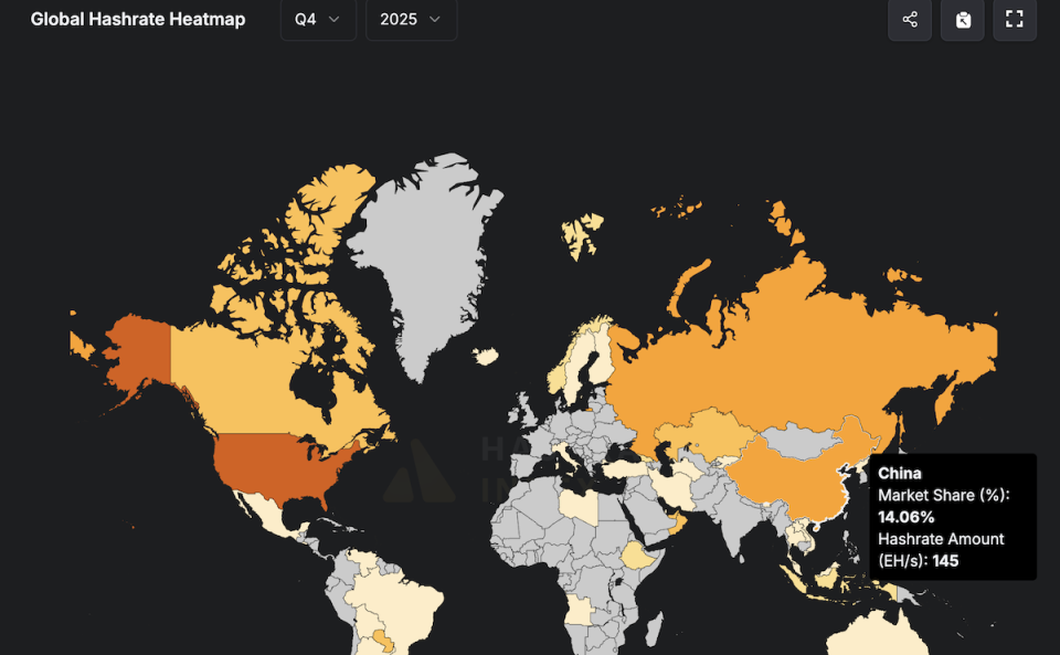 Китай стал третьим по величине центром майнинга биткоинов в мире image 0