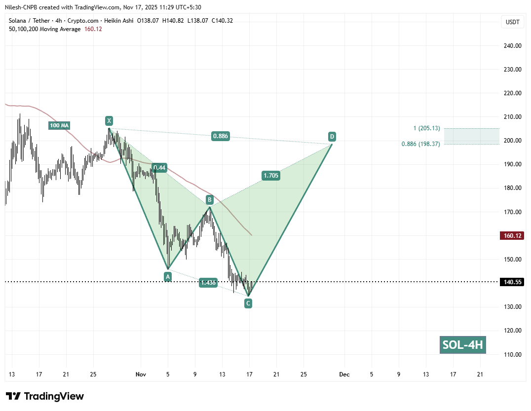 Solana (SOL) To Rebound? Key Harmonic Pattern Signals Potential Upside Move image 1