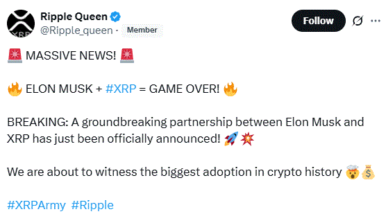 Elon Musk and XRP Partnership Exists? Fact Check