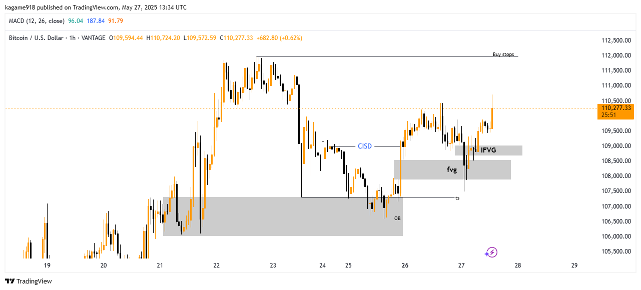 Bitcoin Consolidates Around $110K Amid Large Volume Surges image 1