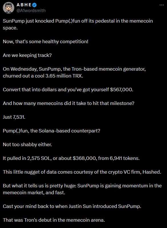 Sun Price Prediction: Tron Meme Coin SUN Surges 40%, But Investors FOMO Buy This P2E DOGE With Time Running Out image 1