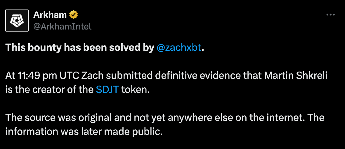 DJT creator Martin Shkreli comes after ZachXBT for exposing him image 0