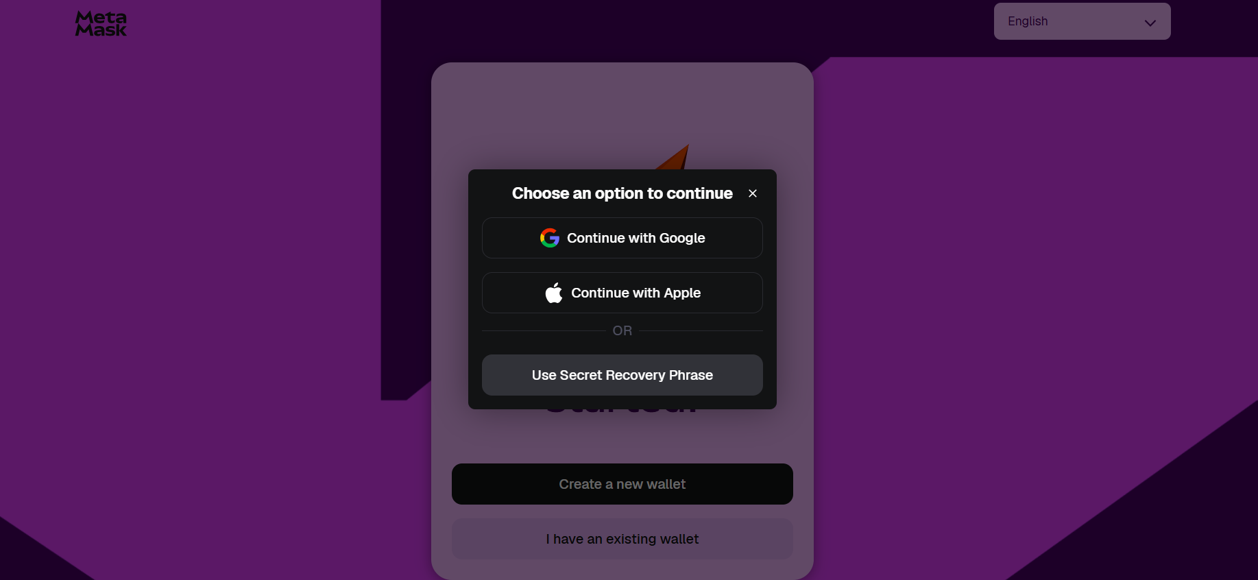MetaMask permite crear carteras cripto con cuentas de Google o Apple image 1
