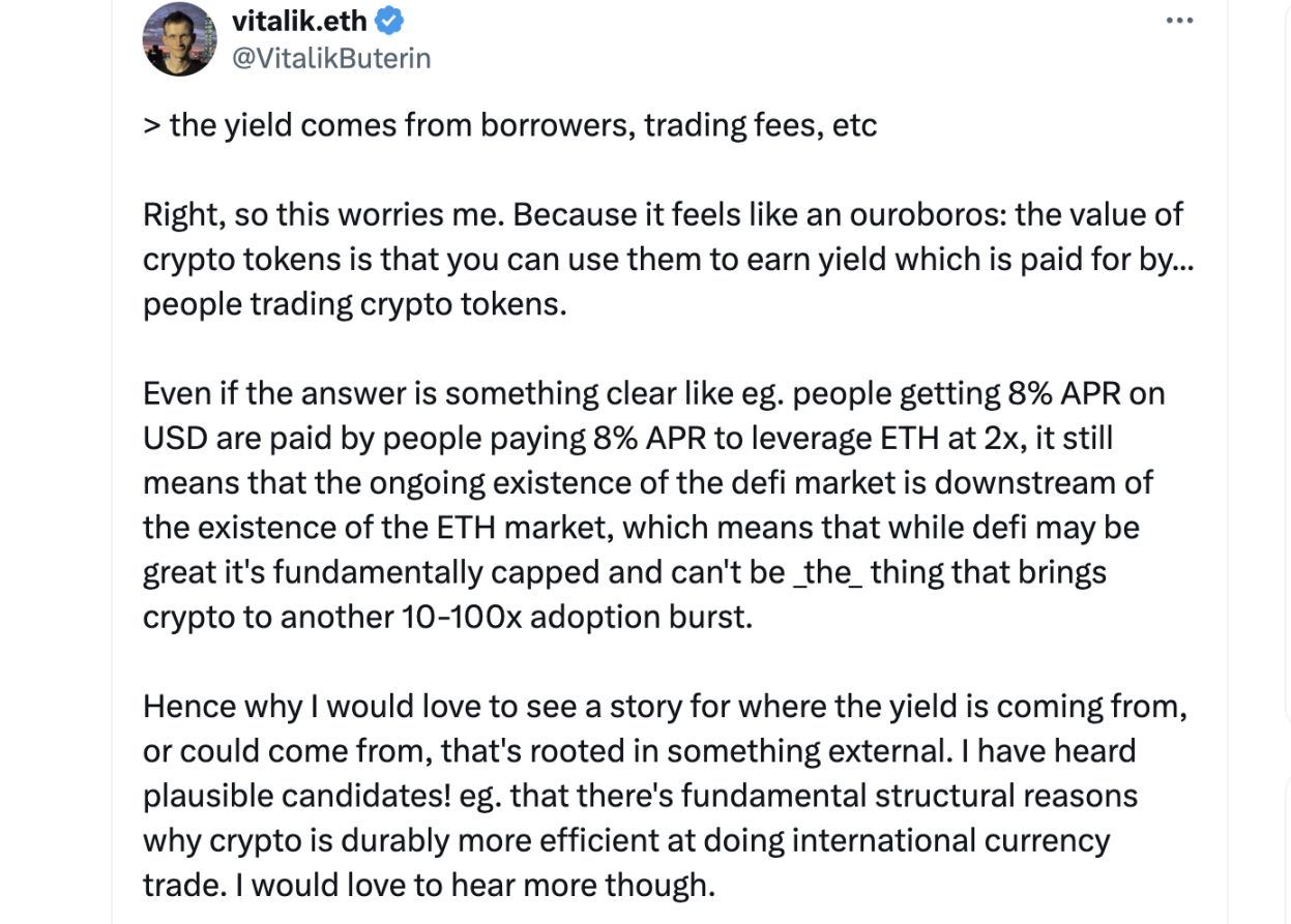 The latest remarks sparked controversy. Does Vitalik really understand DeFi? image 0