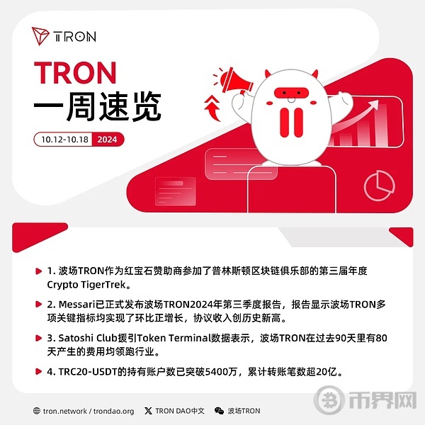 波场TRON一周速览（2024.10.12-2024.10.18） image 0