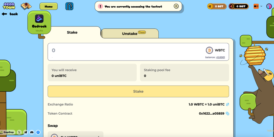 Berachain Epic Week 5: Stake and Mint uniBTC on DapDap to Earn 100K Diamonds image 0
