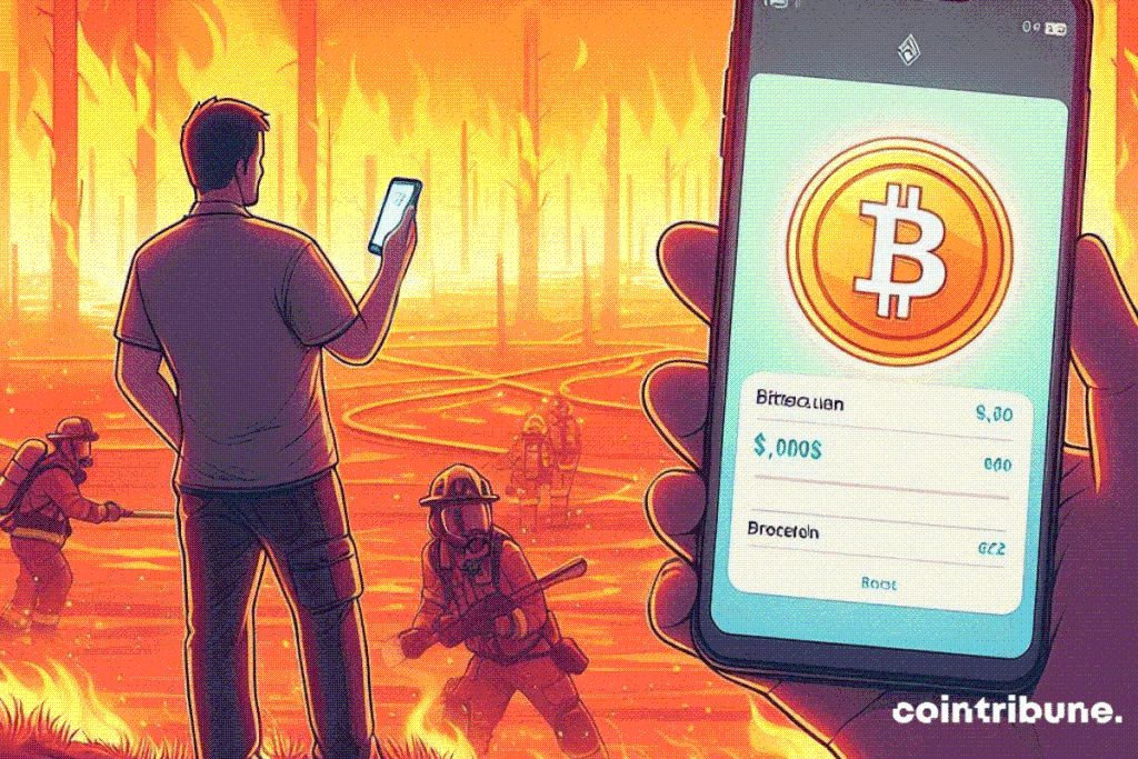 Dons en cryptos : Un élan inédit face aux flammes de Californie image 1