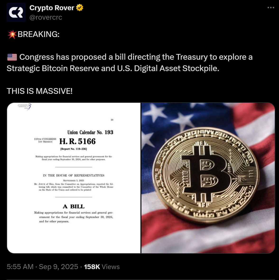 US-Kongress schlägt Gesetzentwurf für strategische Bitcoin-Reserven und digitale Vermögenswerte Bestände vor image 0