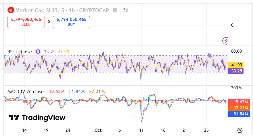 SHIB se mantiene en $0.00000998 mientras el precio se consolida entre soportes y resistencias clave image 1