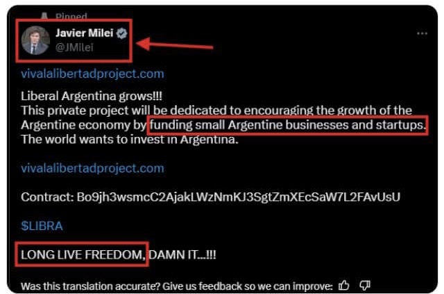 Crypto $LIBRA : Un rapport argentin juge la promotion de Javier Milei comme une « escroquerie présumée » image 3