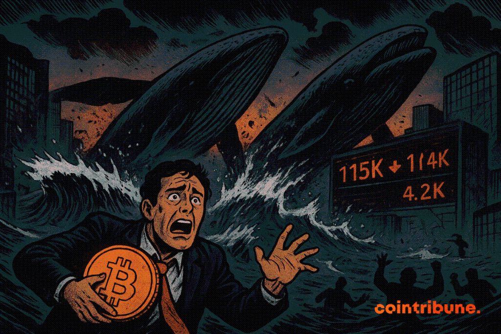 Bitcoin Falls Below $115K, Ethereum Dips to $4.2K as Whales Trigger Sell-Off image 1