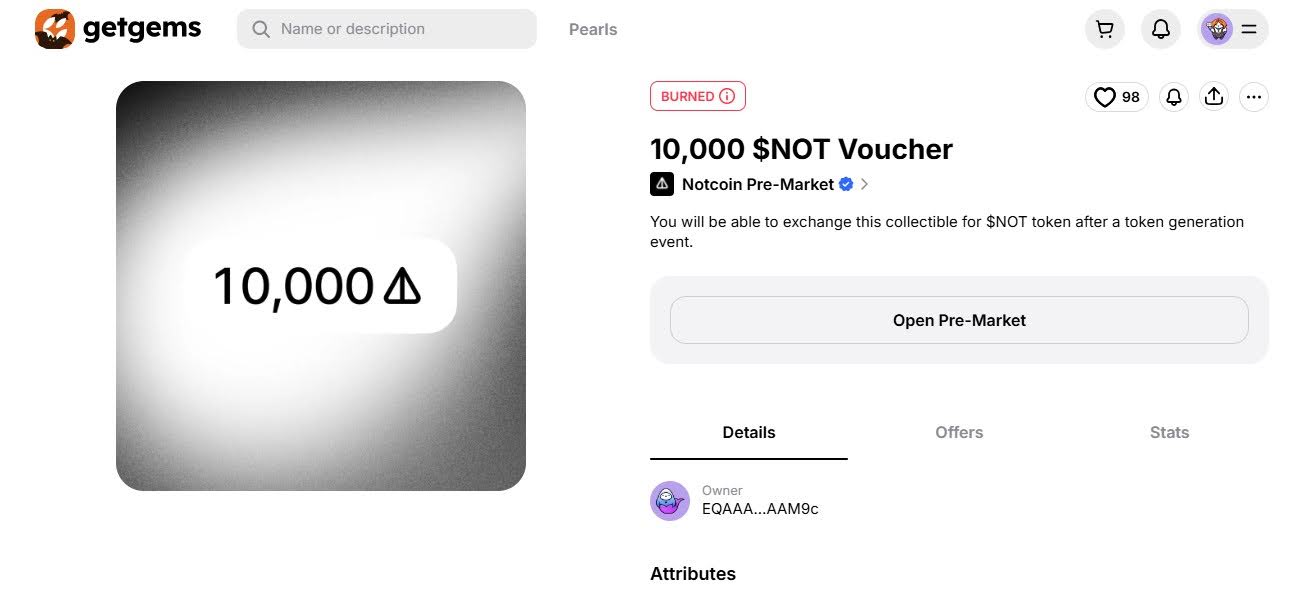 Обзор платформы Getgems: маркетплейс NFT на TON image 9