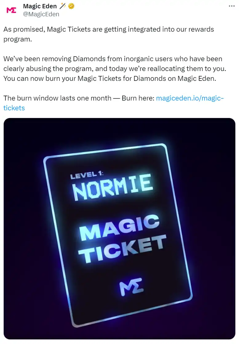 Magic Eden官宣发币，$ME价值几何？ image 2