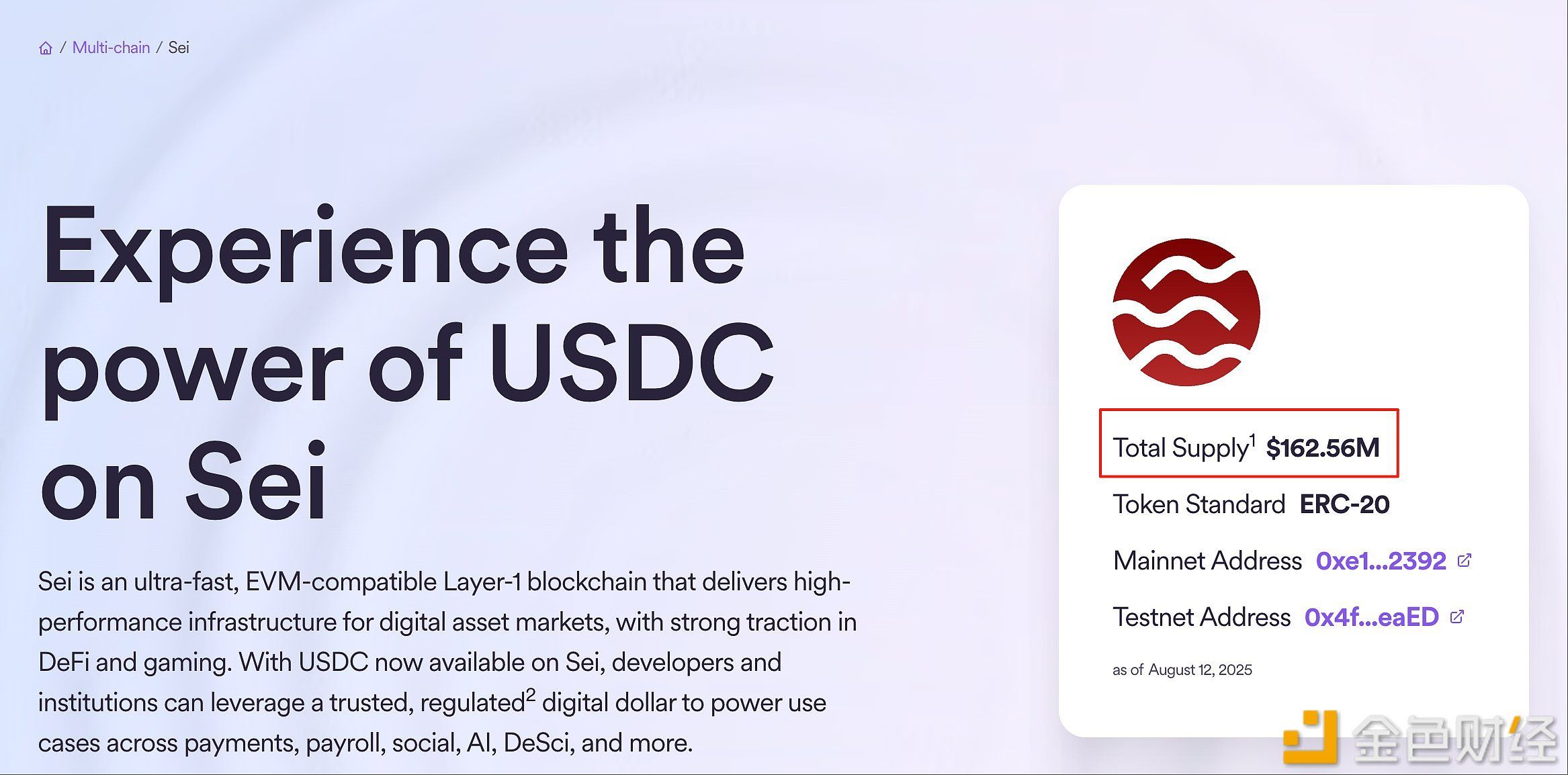Dados: A cunhagem nativa de USDC na rede Sei cresceu para US$ 162 milhões nas últimas duas semanas