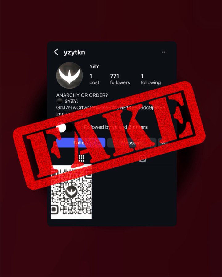 Kanye West’s Instagram hacked and now follows fake YZY coin account image 3