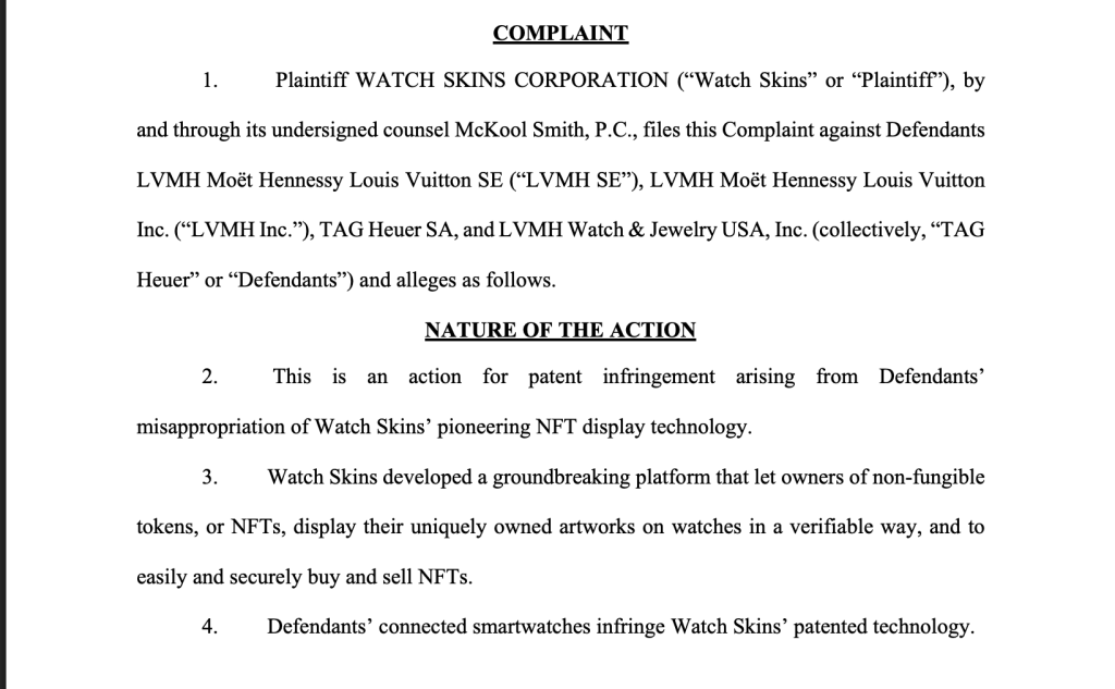 NFT Company Sues Fashion Conglomerate LVMH for Patent Infringement image 1