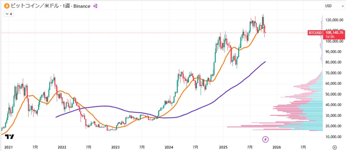 ビットコイン下落継続|10万ドルのサポートが反発の分岐点に? image 1