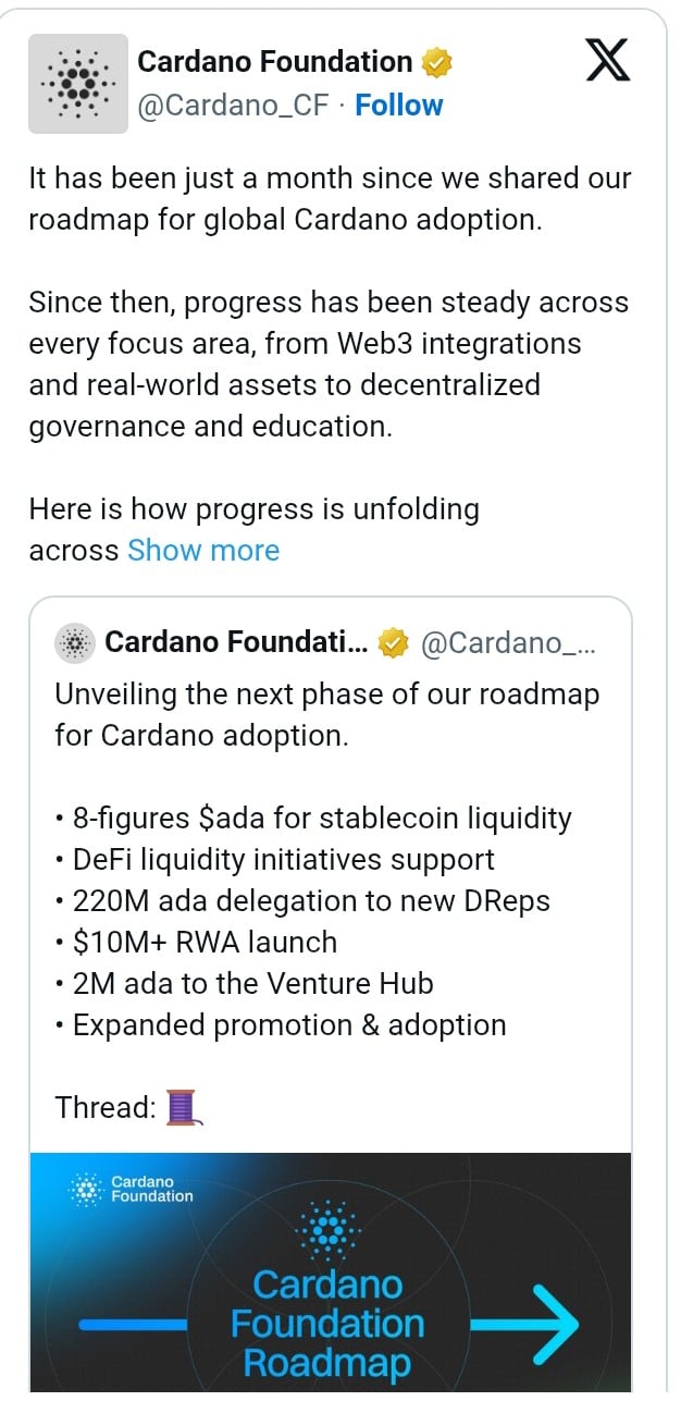 La Fundación Cardano comparte avances importantes en la hoja de ruta para la adopción global en 2025–2026 image 0