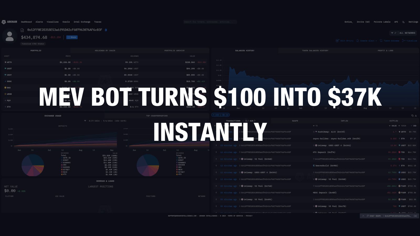 MEV Bot turns $100 into $37K Instantly