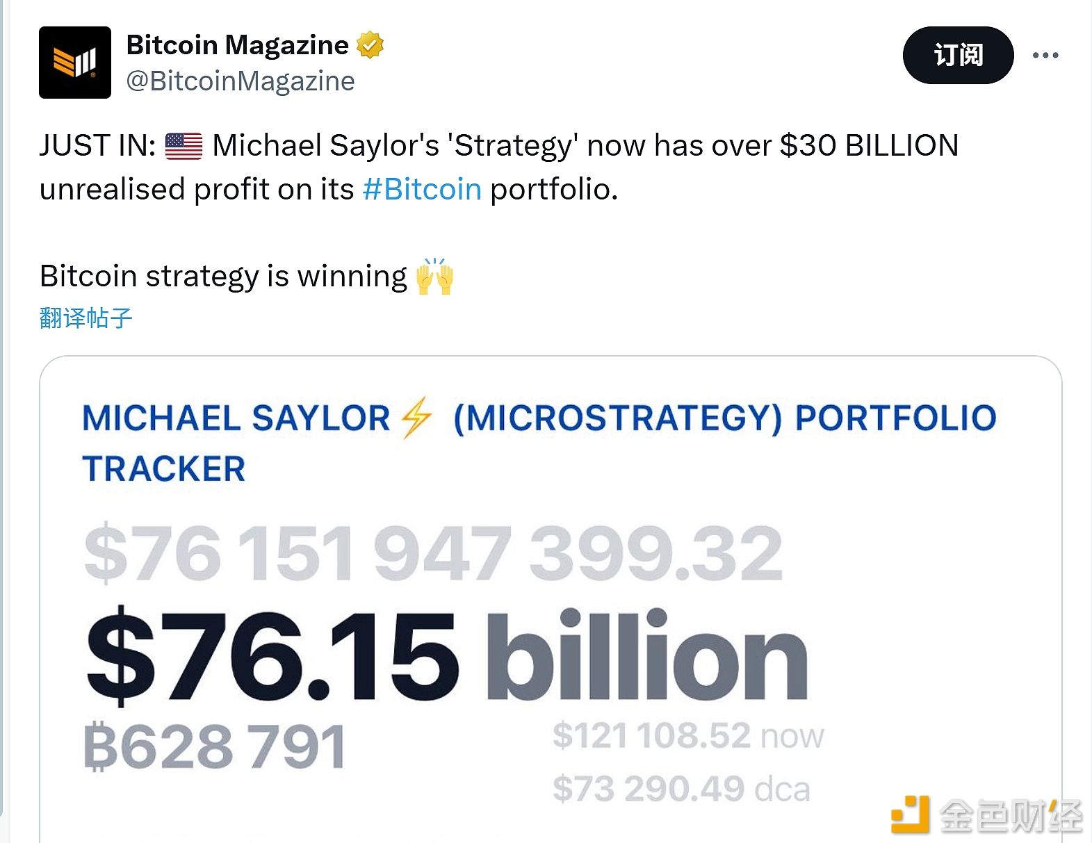 "Strategiya" portfeli amalga oshirilmagan foydasi hozirda 30 milliard dollardan oshdi