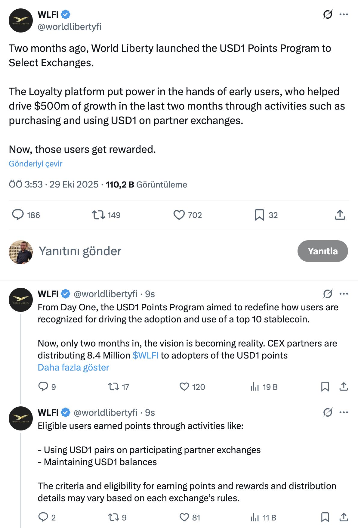 World Liberty Financial dastlabki foydalanuvchilarni mukofotlaydi, chunki WLFI tangalari keskin oshdi image 3