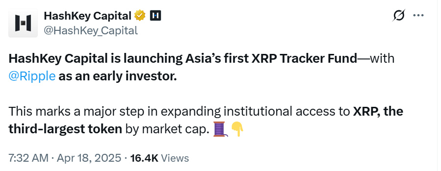 Erster XRP-Fonds in Asien aufgelegt