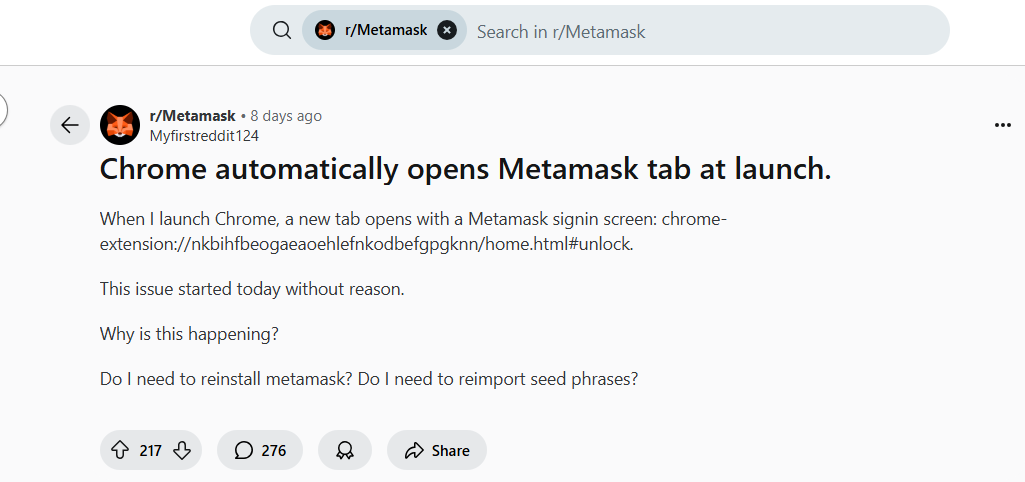 Metamask Users Stress On Wallet Bug, Dev Confirms Its Fixed image 0