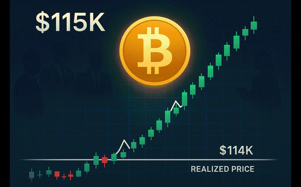ビットコインは115ドルを超えて上昇し、オンチェーン指標は潜在的な上昇を示唆している