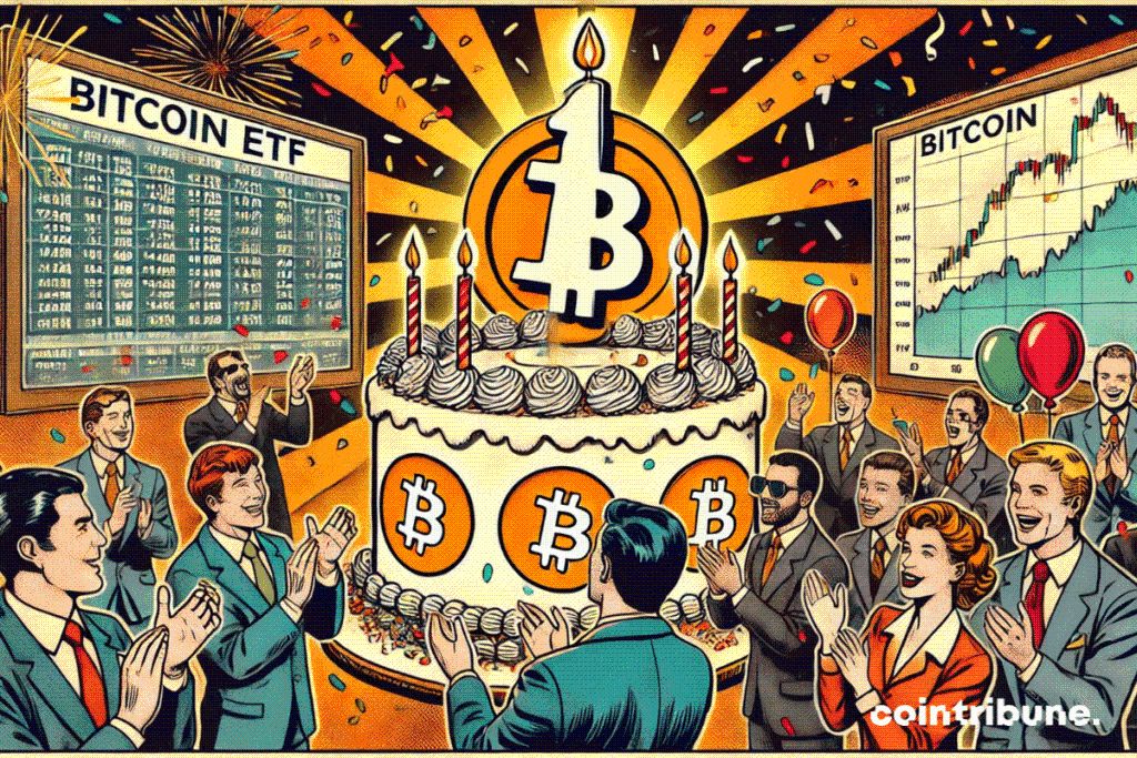 Les ETF Bitcoin Spot fêtent leur 1 an… et battent tous les records image 1