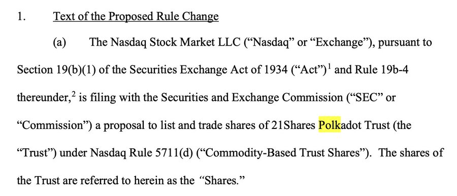 La presentación del ETF Polkadot del Nasdaq podría disparar DOT: Por qué la SEC podría bloquearlo image 1