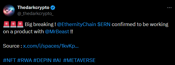 鏈上調查MrBeast:坐擁3億粉絲的「全球第一網紅」如何靠推廣代幣謀利2000多萬美元? image 16