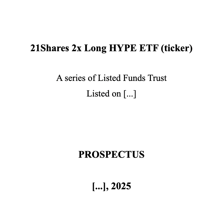 21Shares Files for First-Ever Leveraged DeFi ETF Tracking Hyperliquid image 0