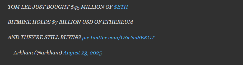 BitMine adds $45M in Ethereum with $7.19B total and $1.9B profit image 0