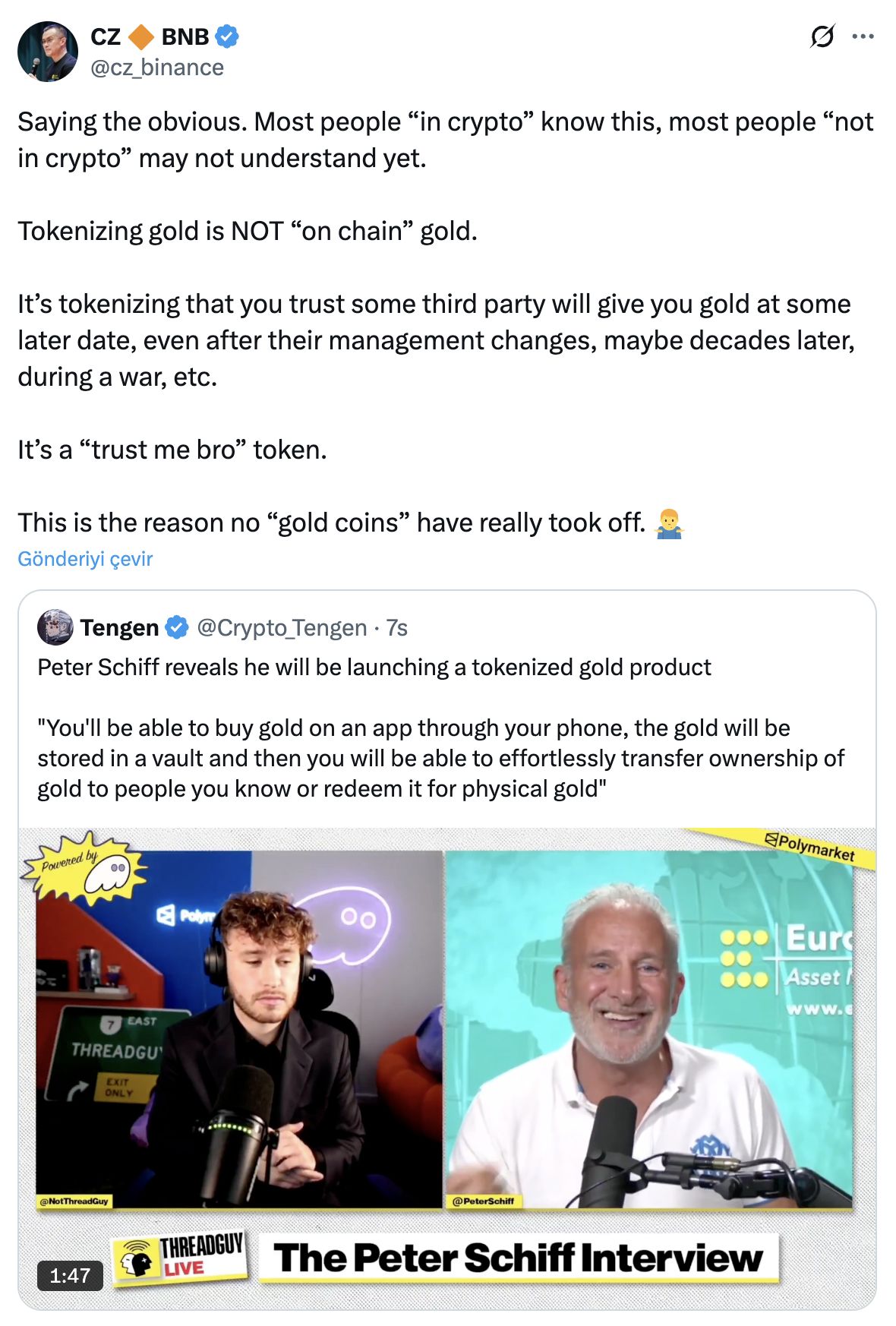 Peter Schiff Lanza un Producto de Oro Tokenizado image 0