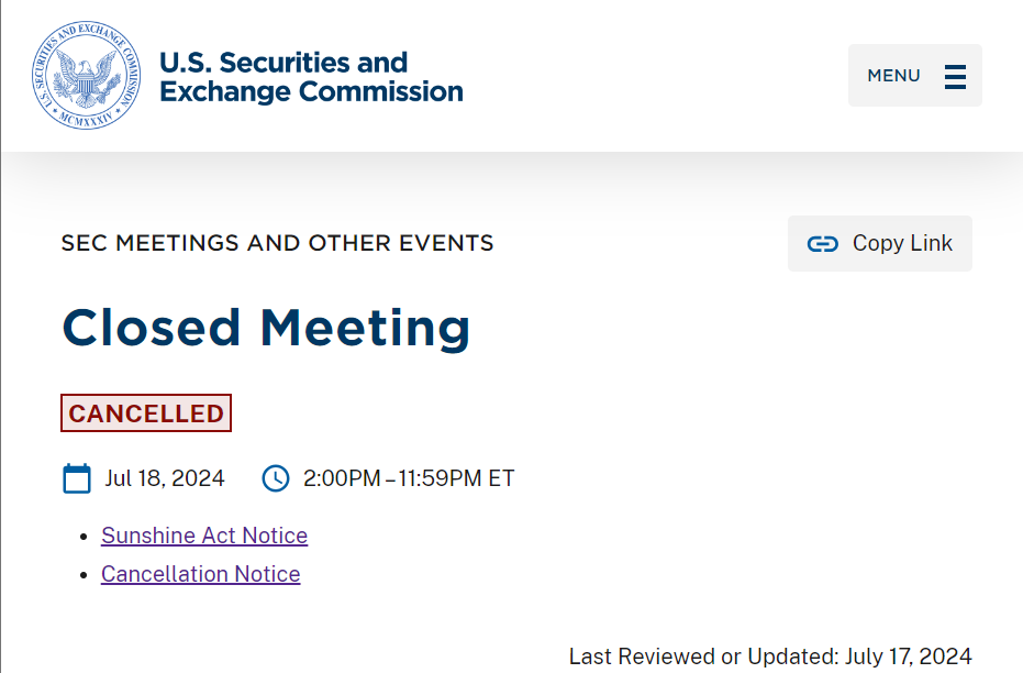 Breaking: SEC Cancels Ripple Meeting, Settlement Talks Stalled image 1