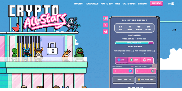 Crypto All-Stars ermöglicht es Benutzern, passive Rewards zu verdienen, indem sie Meme-Coins auf der Plattform staken – so funktioniert es image 1