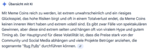 Google KI irrt sich bei Meme-Coins: Reich werden ist möglich! image 2