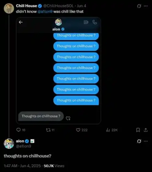 Base、Solana 与 pump.fun 的意外联动：一场由 $CHILLHOUSE 引爆的全明星「meme 抽象秀」 image 6